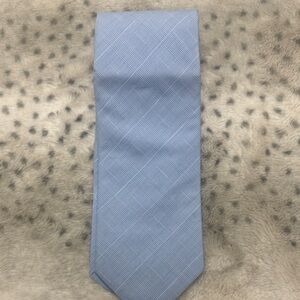 Via Veneto Light Blue Plaid Tie
